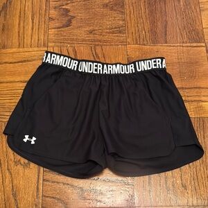 Under Armour Black Athletic Shorts with Breathable Fabric